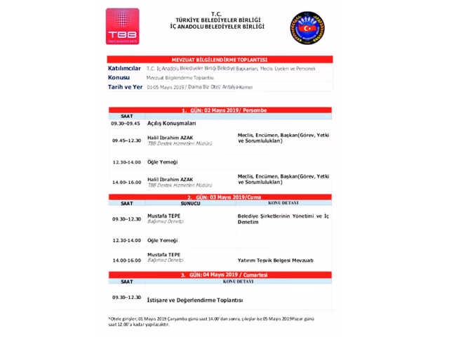 MEVZUAT BİLGİLENDİRME TOPLANTISI
