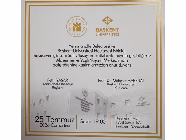 YENİMAHALLE BELEDİYESİ SAİT ULUSOY ALZHEİMER&YAŞLI YAŞAM MERKEZİ AÇILIŞ TÖRENİ