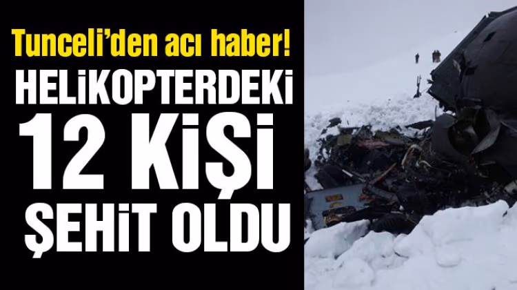 Tuncelide helikopter kazası