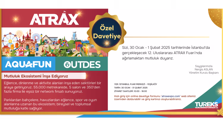 12. ATRAX Uluslararası Eğlence, Park, Spor ve Rekreasyon Alanları Endüstrisi Fuarı